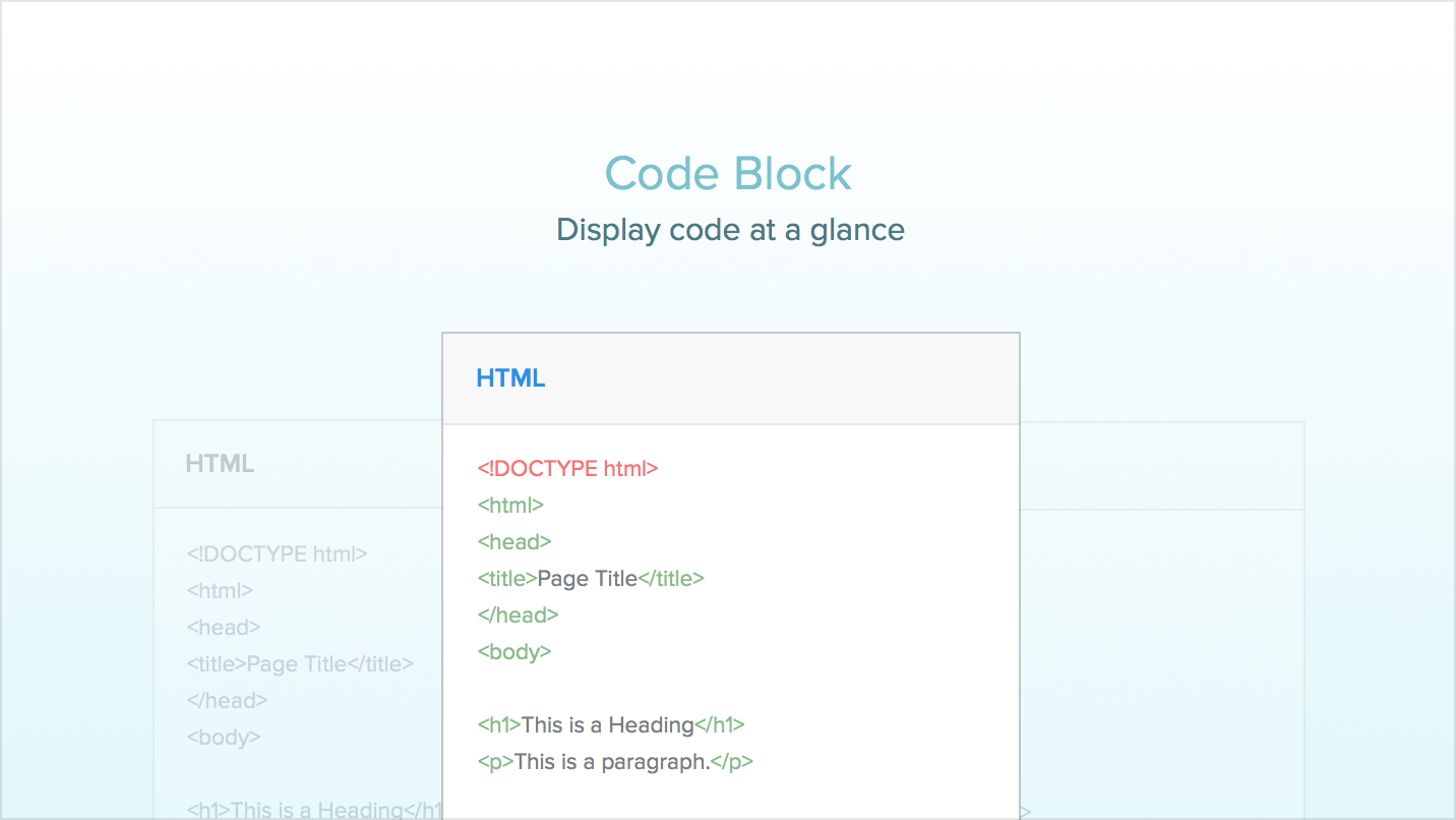 Code Block - Display Code at a Glance