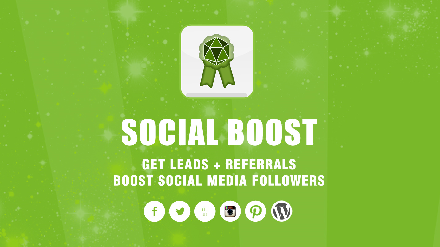 Social Boost Build followers. Get leads + referrals