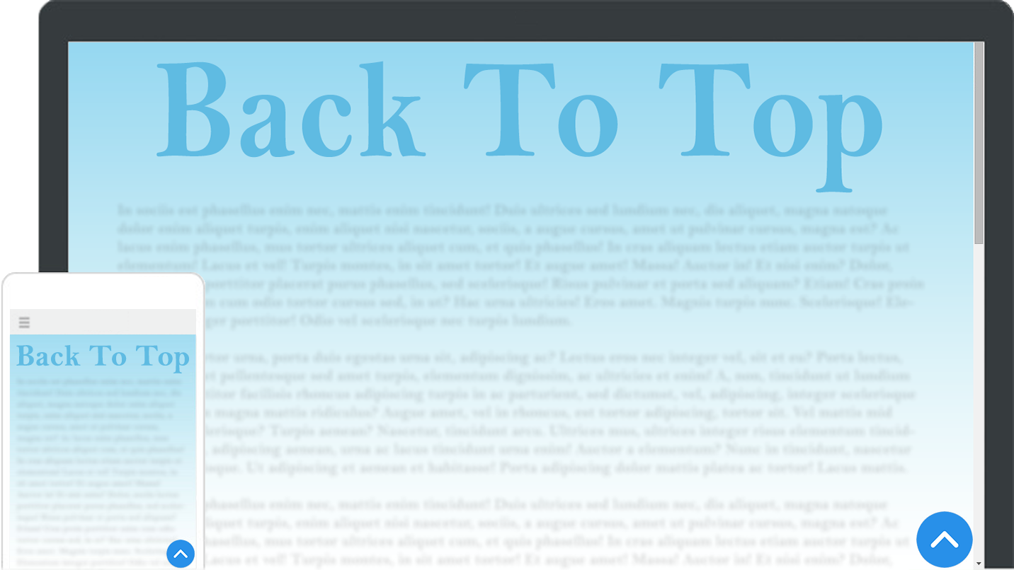 Back To Top - Scroll back to the top of a page button