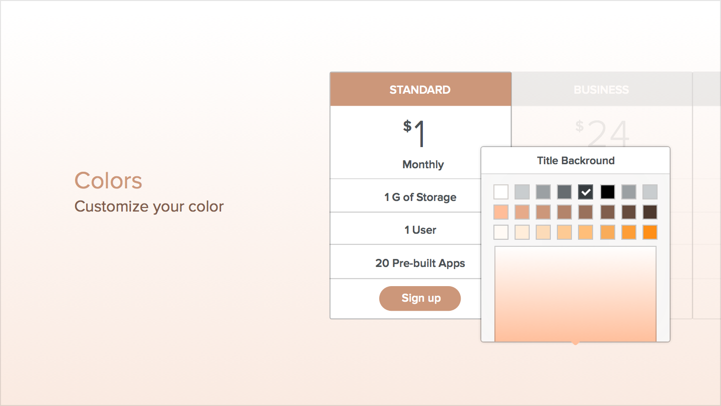 Price Chart - Organize your pricing