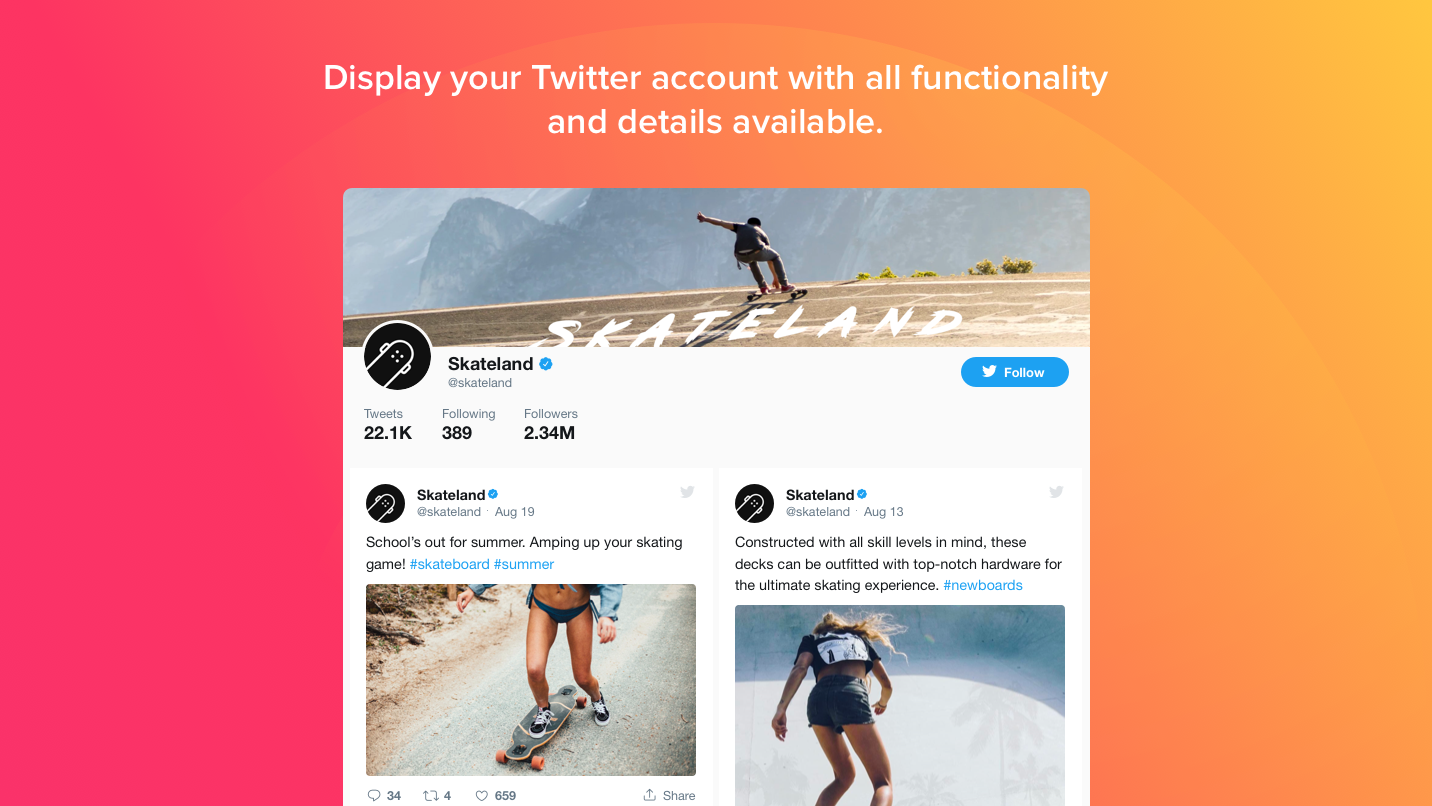 embedded twitter feed on website embedded twitter feed on website