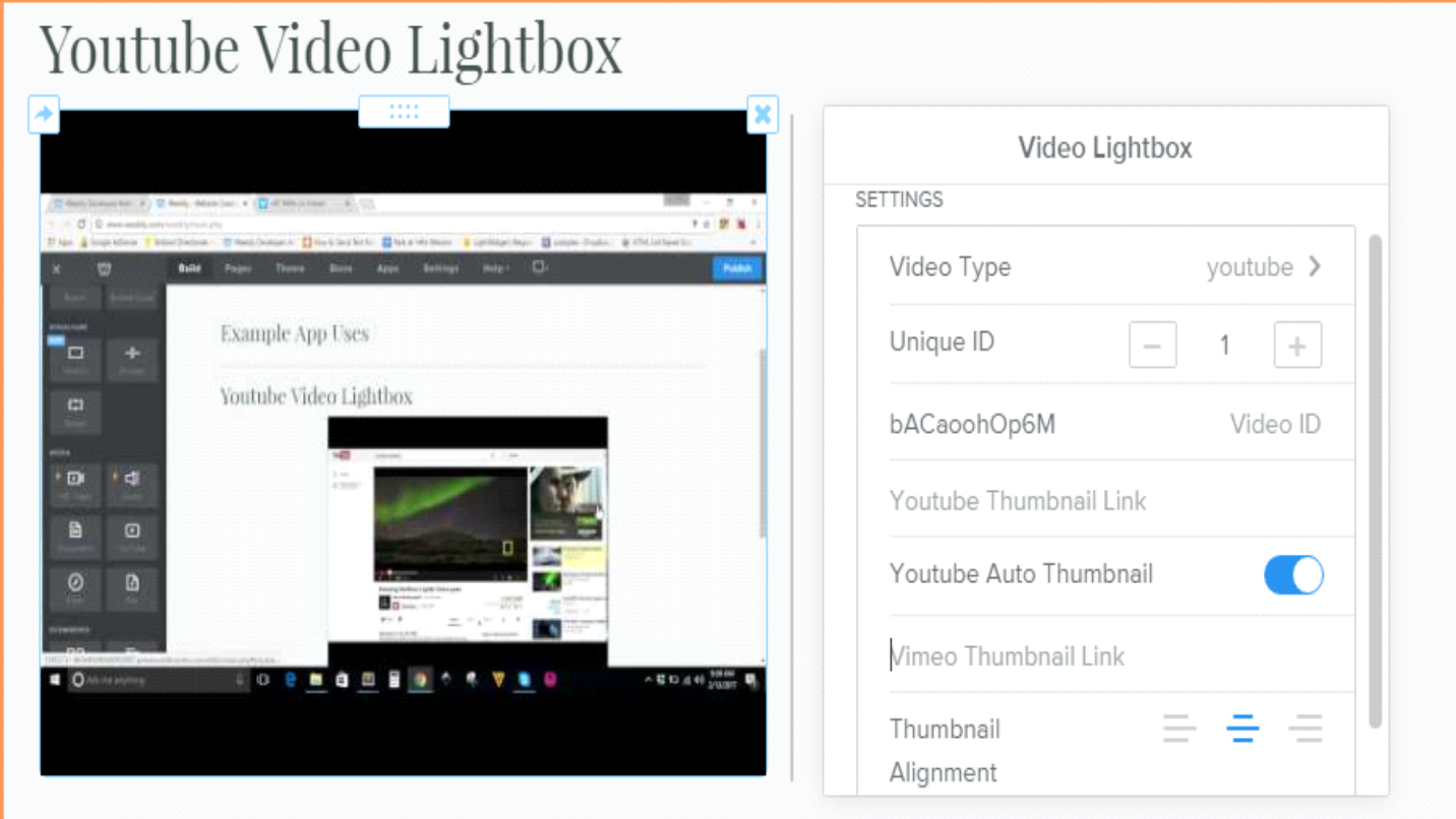 Single thumbnail lightbox