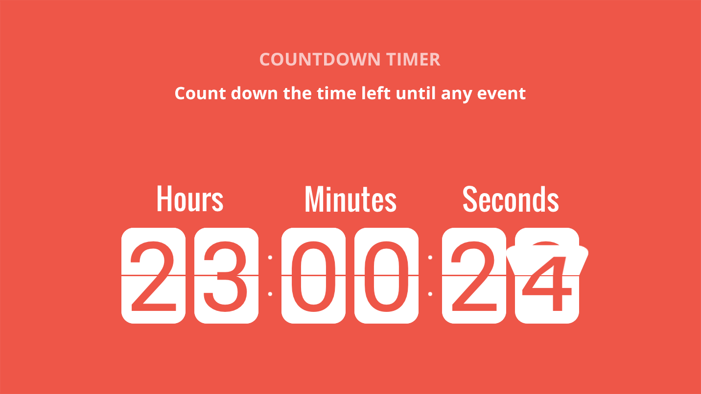 Countdown Count down the time left until any event