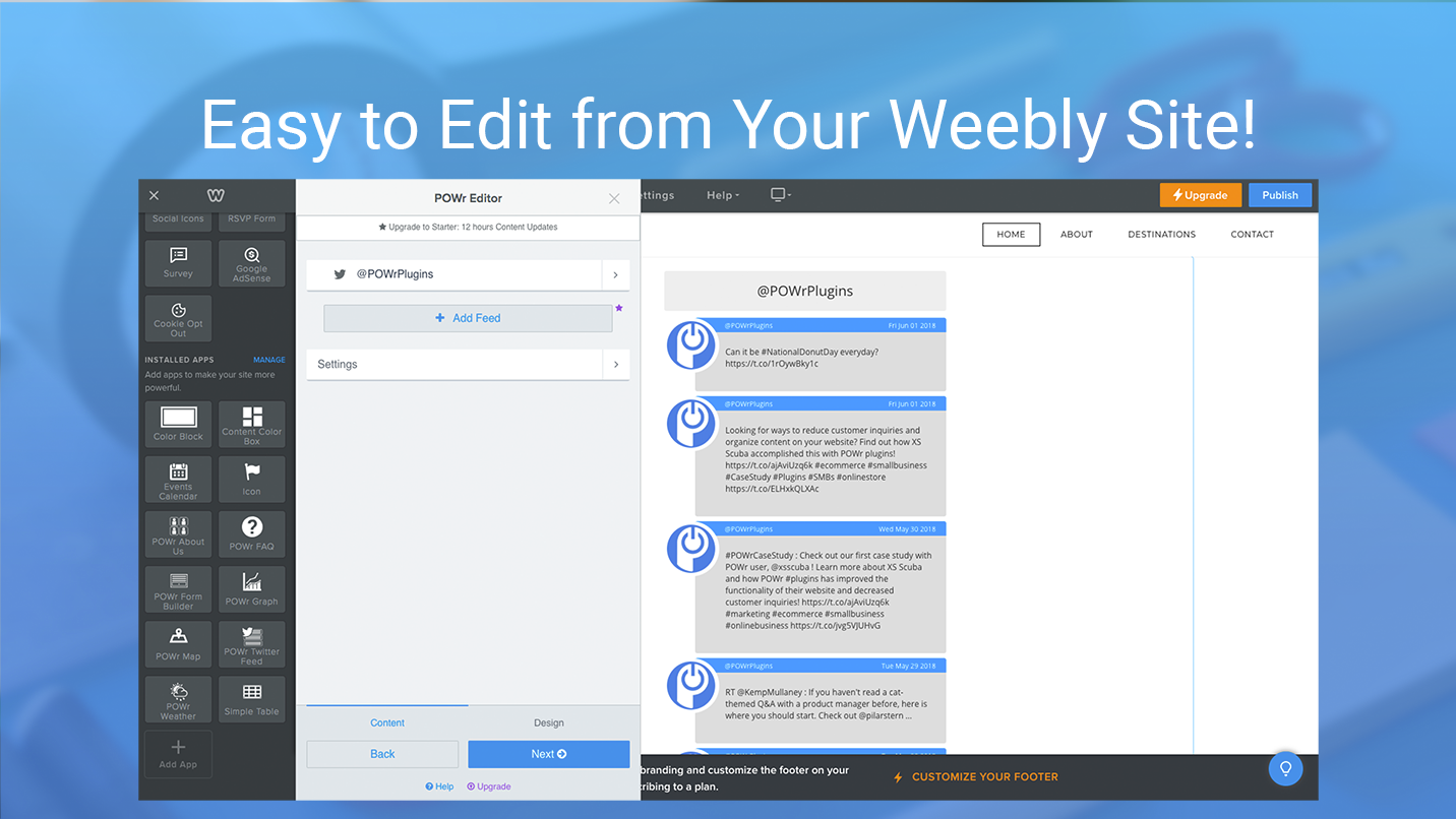feed reader weebly