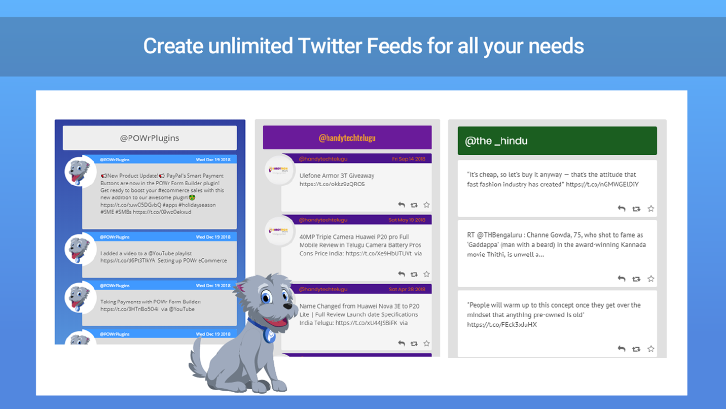 twitter feed examples