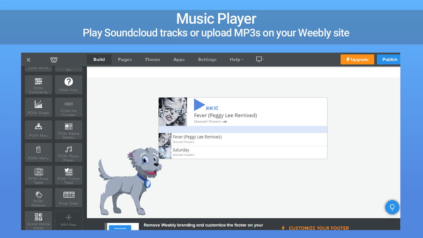 Music player stream music on your weebly site download
