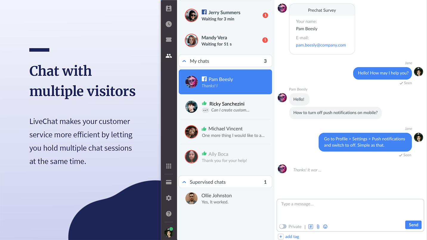 11 Best Chatbot Website Platforms to Optimize your Business 4 chatbot website platforms - livechat